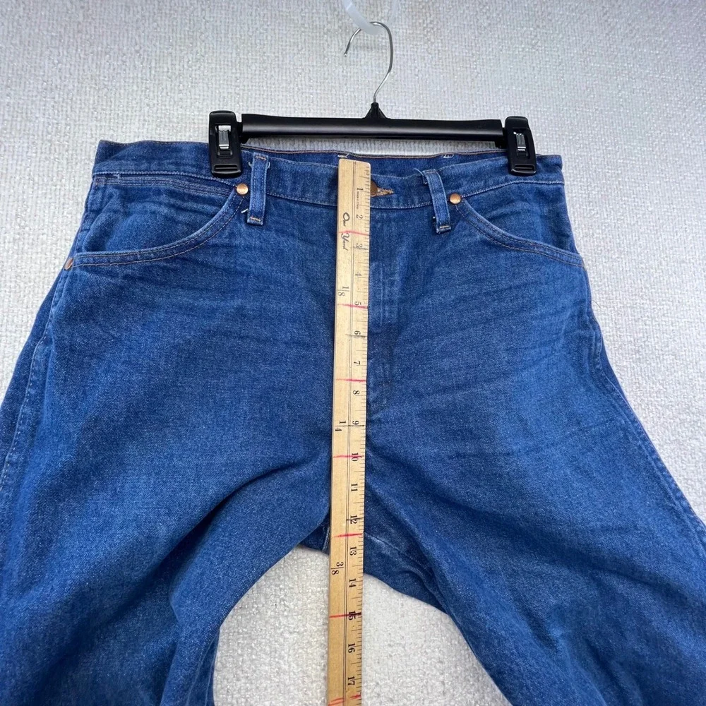 Wrangler‎ 13MWZ Cowboy Cut Jeans Men's 35x32 Blue Denim Original Fit Zipper Leg